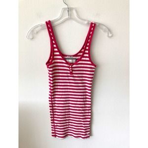 Abercrombie Vintage Y2K Striped Tank Top Pink Size Small